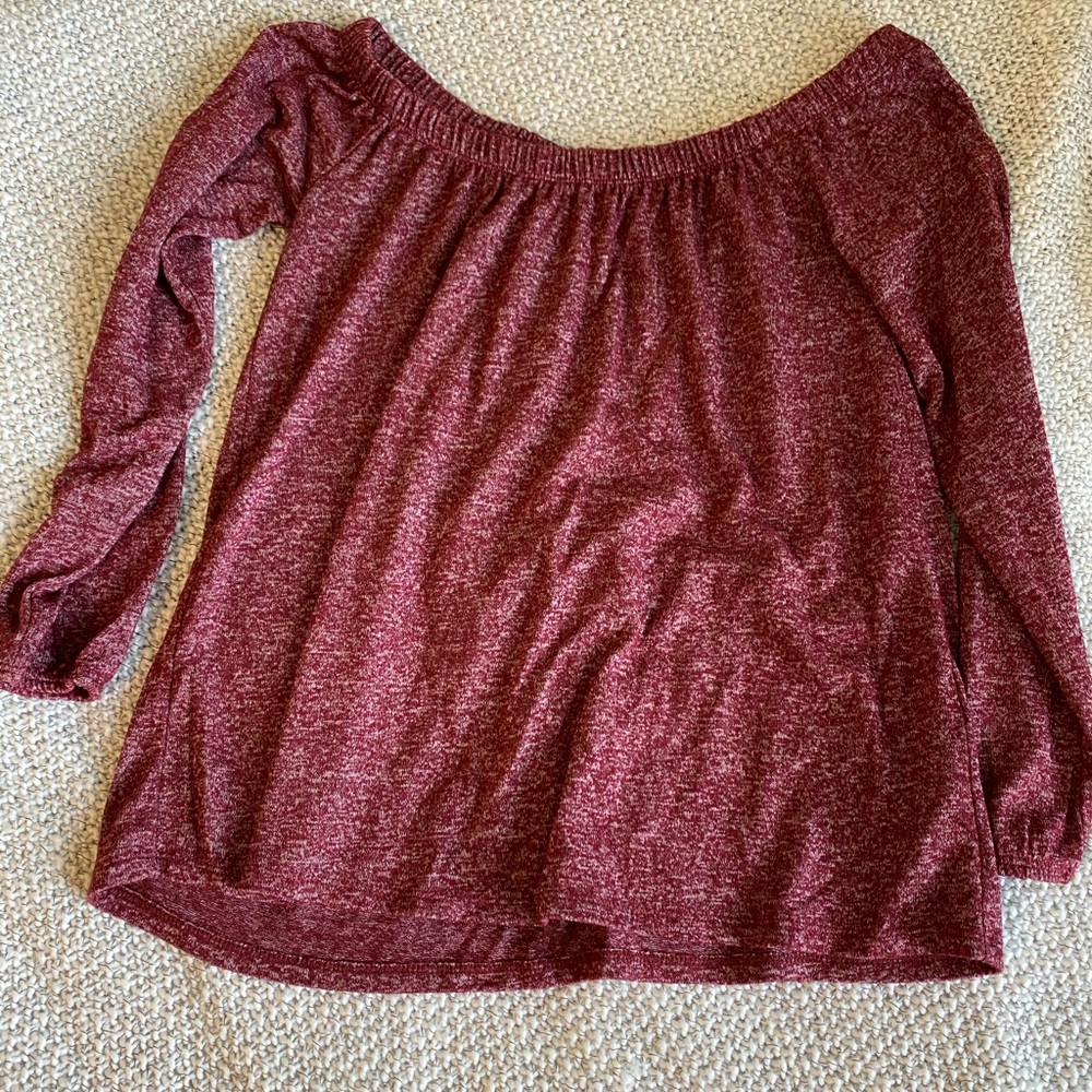 Red off the shoulder top